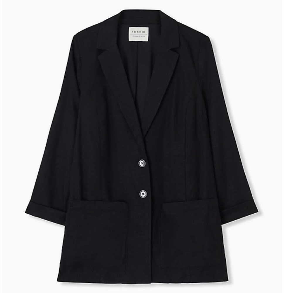 Torrid Black Casual Blazer Size 3